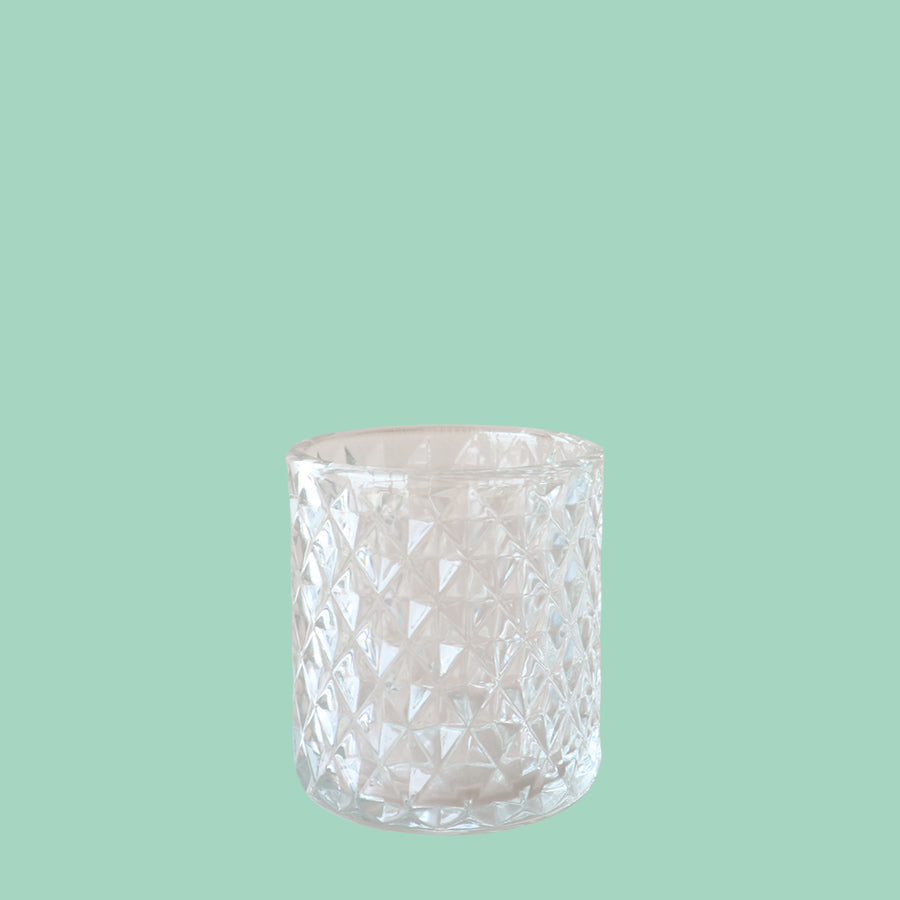 Diamond Glass Jar - Clear