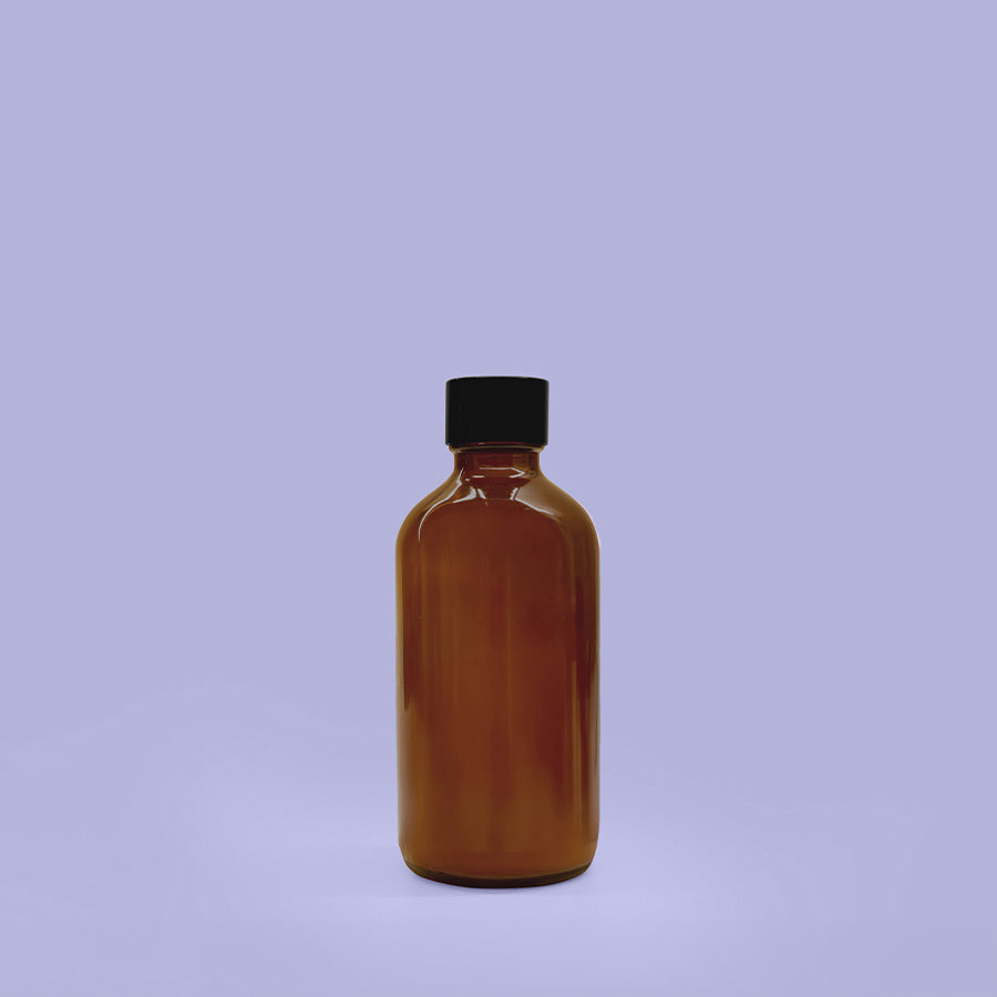 Amber Boston Diffuser Bottle with Black Lid 200ml